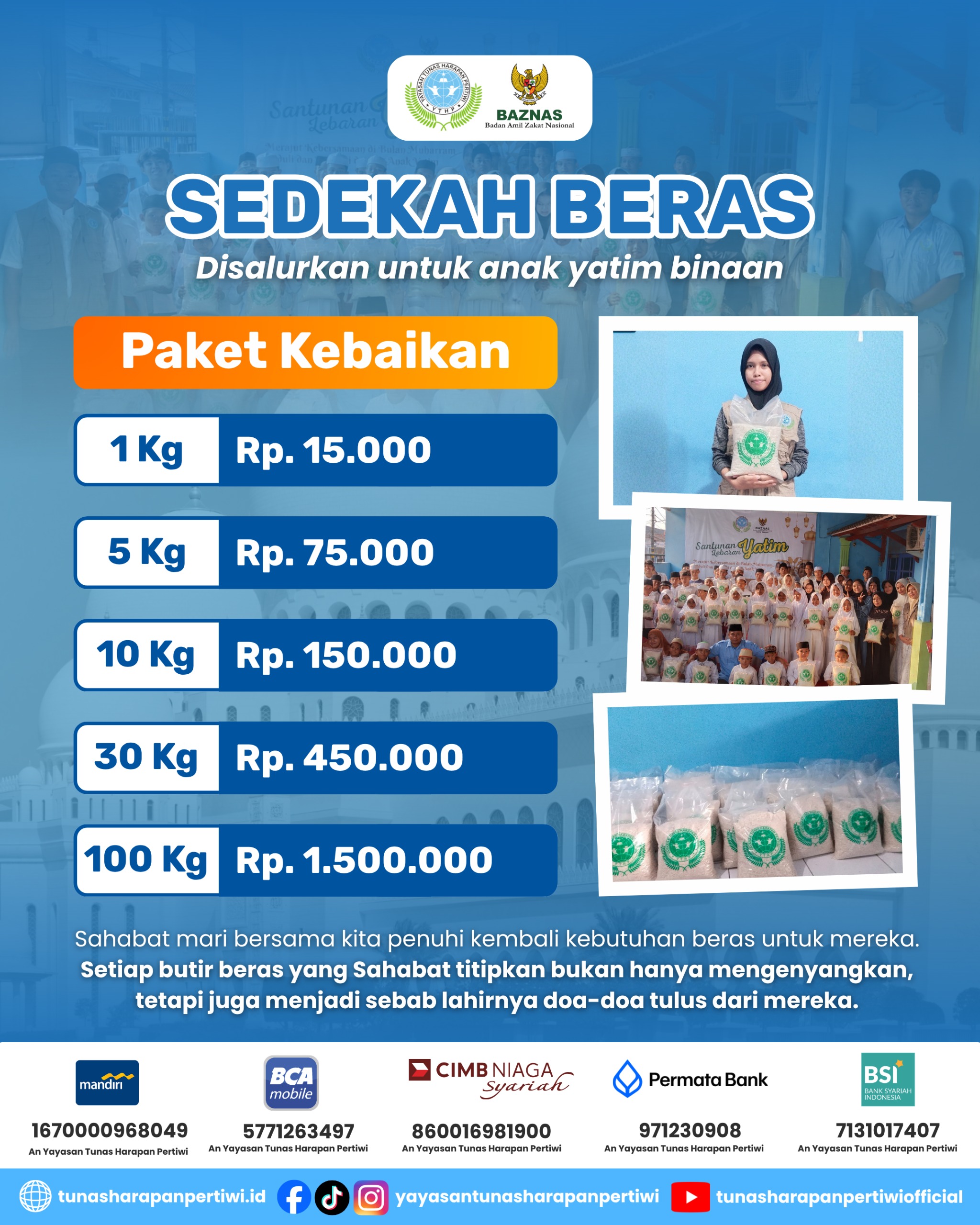Flyer Satu Kilogram Beras, Seribu Kebaikan